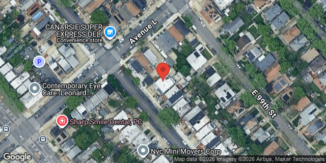 Aerial map of 1379 EAST 98 STREET, Brooklyn