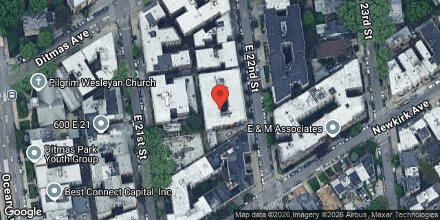 Aerial map of 530 EAST 22 STREET, Brooklyn