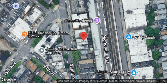Aerial map of 339 DAHILL ROAD, Brooklyn