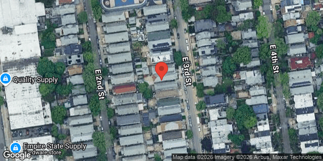 Aerial map of 522 EAST 3 STREET, Brooklyn