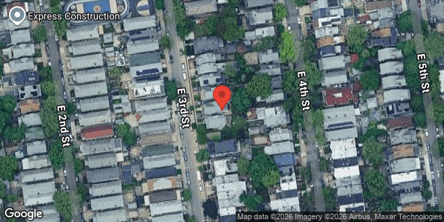 Aerial map of 521 EAST 3 STREET, Brooklyn
