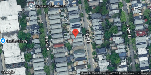 Aerial map of 518 EAST 3 STREET, Brooklyn