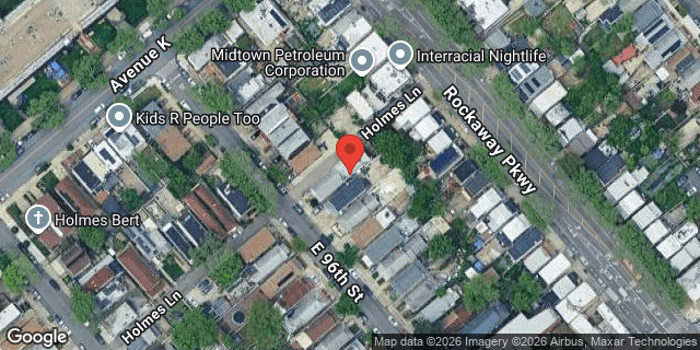 Aerial map of 1347 EAST 96 STREET, Brooklyn