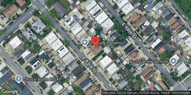 Aerial map of 1285 EAST 93 STREET, Brooklyn