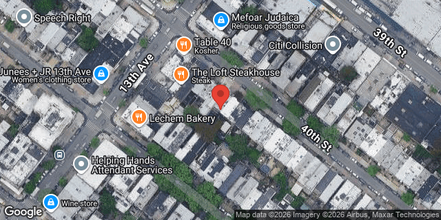 Aerial map of 1316 40 STREET, Brooklyn
