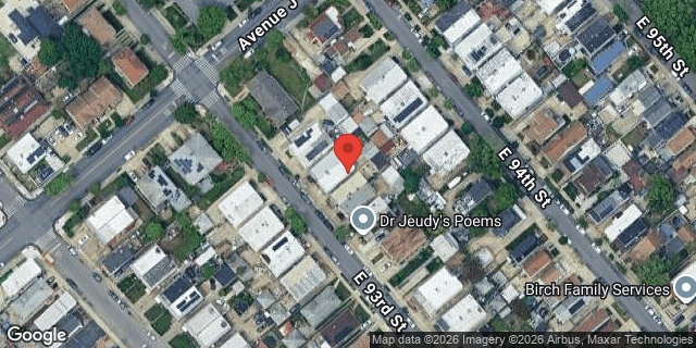 Aerial map of 1271 EAST 93 STREET, Brooklyn