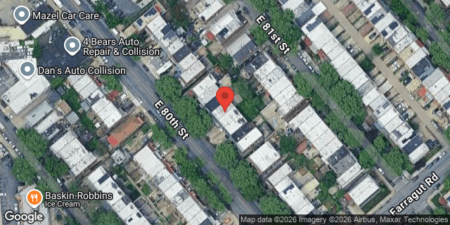 Aerial map of 557 EAST 80 STREET, Brooklyn