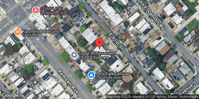 Aerial map of 1204 EAST 91 STREET, Brooklyn