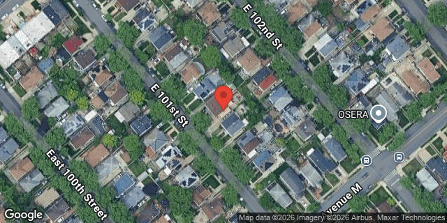 Aerial map of 1253 EAST 101 STREET, Brooklyn