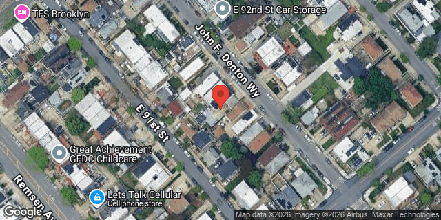 Aerial map of 1226 EAST 92 STREET, Brooklyn