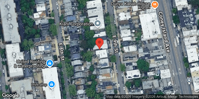 Aerial map of 350 EAST 9 STREET, Brooklyn