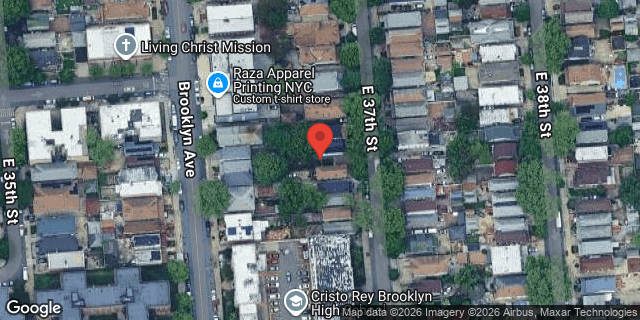 Aerial map of 692 EAST 37 STREET, Brooklyn