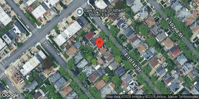 Aerial map of 1224 EAST 101 STREET, Brooklyn