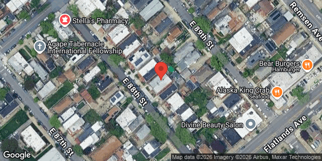 Aerial map of 739 EAST 88 STREET, Brooklyn