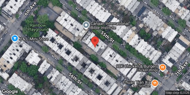 Aerial map of 642 55 STREET, Brooklyn