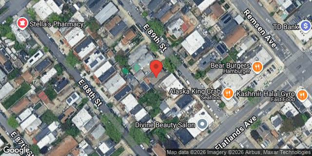 Aerial map of 748 EAST 89 STREET, Brooklyn