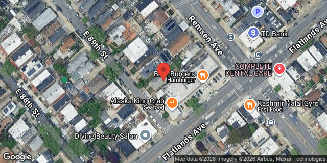 Aerial map of 761 EAST 89 STREET, Brooklyn