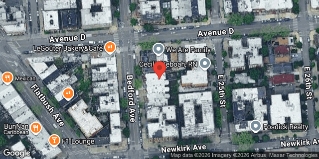 Aerial map of 2587 BEDFORD AVENUE, Brooklyn