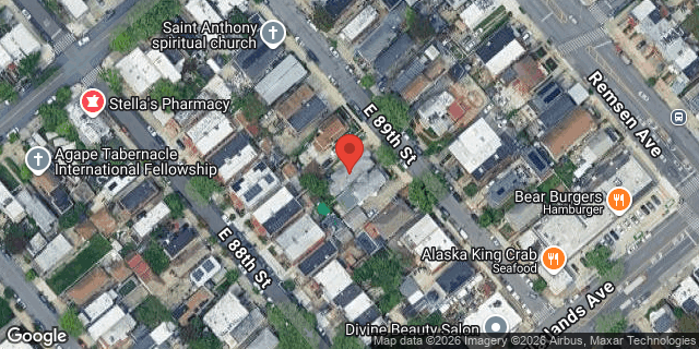 Aerial map of 740 EAST 89 STREET, Brooklyn