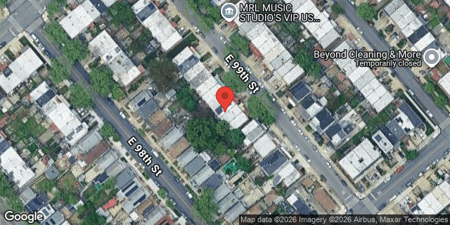 Aerial map of 1144 EAST 99 STREET, Brooklyn