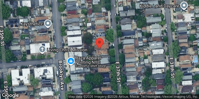 Aerial map of 674 EAST 37 STREET, Brooklyn