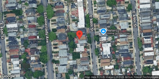 Aerial map of 852 EAST 48 STREET, Brooklyn