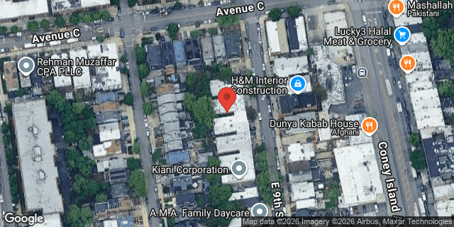 Aerial map of 322 EAST 9 STREET, Brooklyn