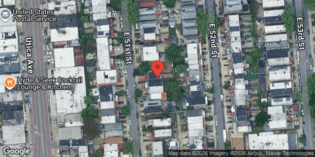 Aerial map of 837 EAST 51 STREET, Brooklyn