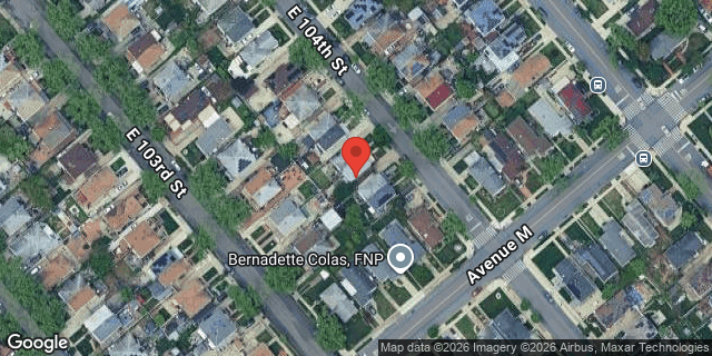 Aerial map of 1264 EAST 104 STREET, Brooklyn