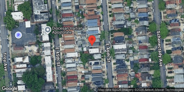 Aerial map of 834 EAST 46 STREET, Brooklyn