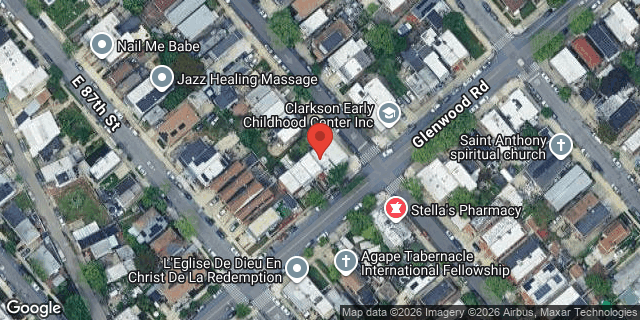 Aerial map of 8721 GLENWOOD ROAD, Brooklyn