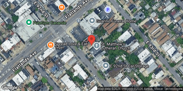 Aerial map of 1185 EAST 92 STREET, Brooklyn