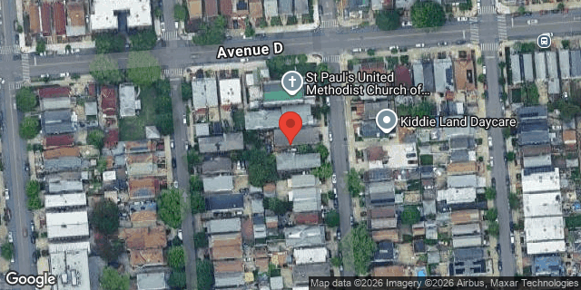 Aerial map of 588 EAST 38 STREET, Brooklyn