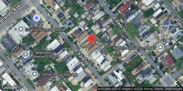 Aerial map of 1209 EAST 93 STREET, Brooklyn