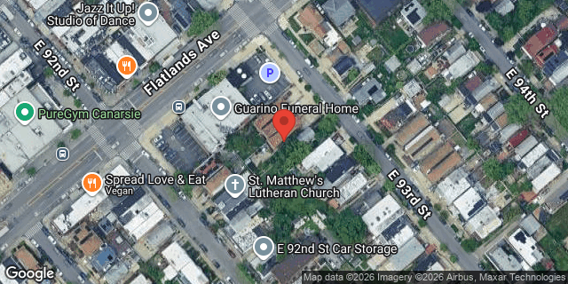Aerial map of 1184 EAST 93 STREET, Brooklyn