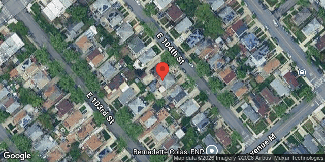 Aerial map of 1248 EAST 104 STREET, Brooklyn