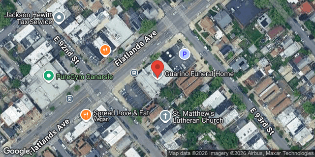 Aerial map of 1167 EAST 92 STREET, Brooklyn