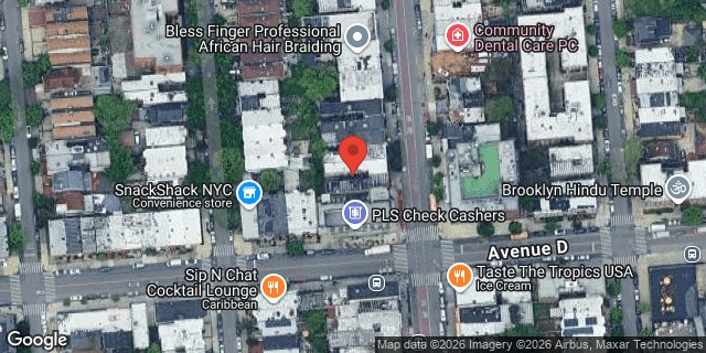 Aerial map of 1828 NOSTRAND AVENUE, Brooklyn
