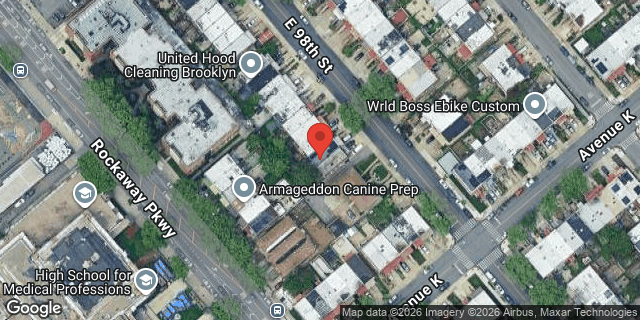 Aerial map of 1262 EAST 98 STREET, Brooklyn