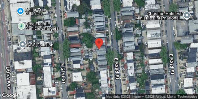 Aerial map of 772 EAST 52 STREET, Brooklyn