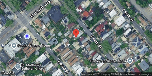 Aerial map of 1186 EAST 94 STREET, Brooklyn