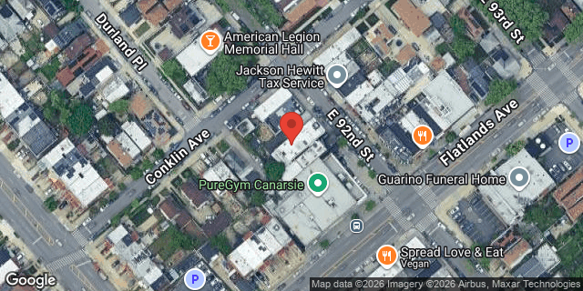 Aerial map of 1146 EAST 92 STREET, Brooklyn