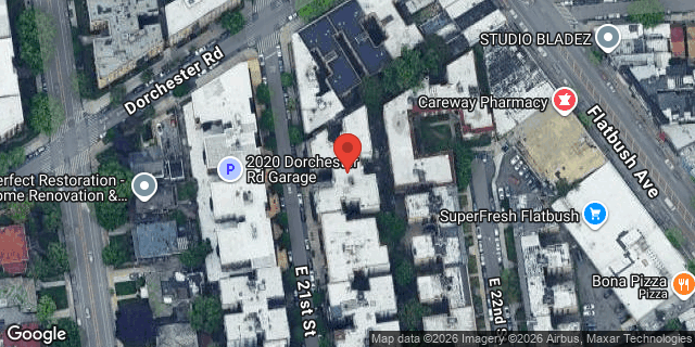 Aerial map of 525 EAST 21 STREET, Brooklyn