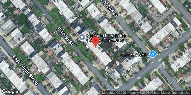 Aerial map of 1159 EAST 101 STREET, Brooklyn