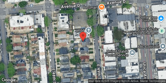 Aerial map of 814 EAST 49 STREET, Brooklyn