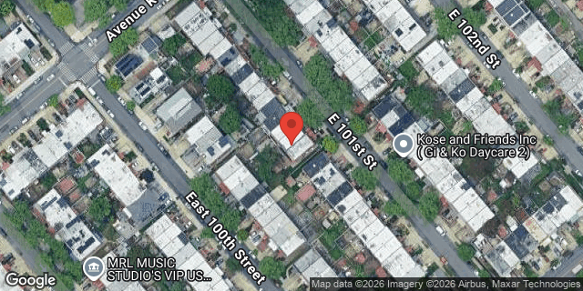 Aerial map of 1134 EAST 101 STREET, Brooklyn