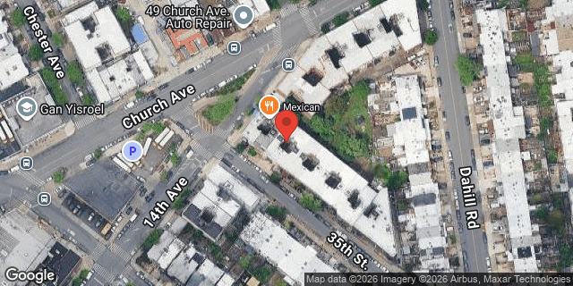Aerial map of 1407 35 STREET, Brooklyn