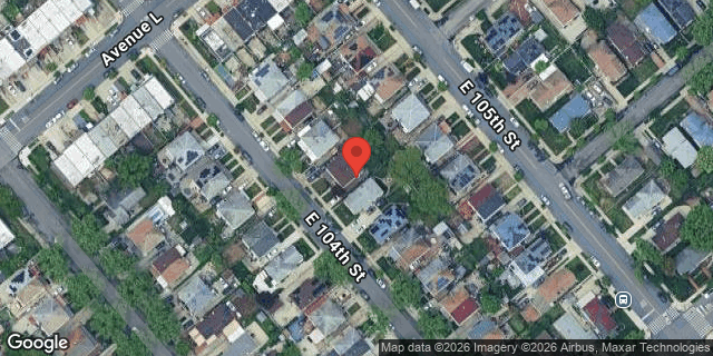 Aerial map of 1235 EAST 104 STREET, Brooklyn