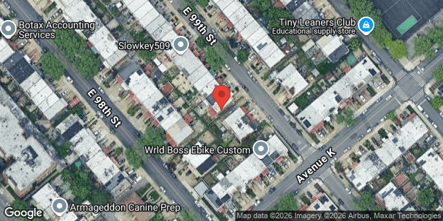 Aerial map of 1062 EAST 99 STREET, Brooklyn