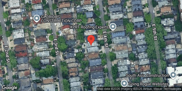 Aerial map of 422 EAST 4 STREET, Brooklyn